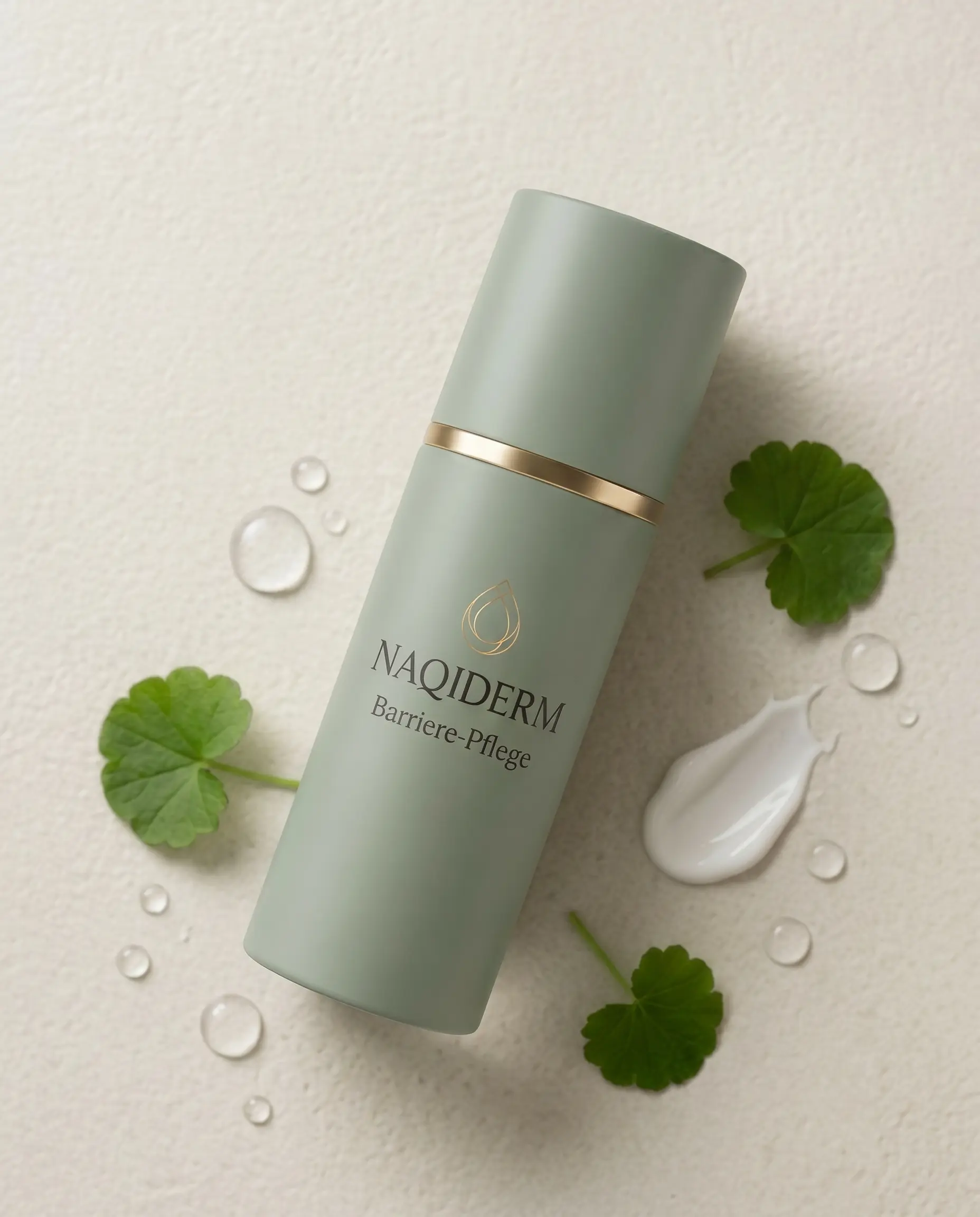 Naqiderm Barrier Daily Cream — Flatlay auf natürlicher Oberfläche